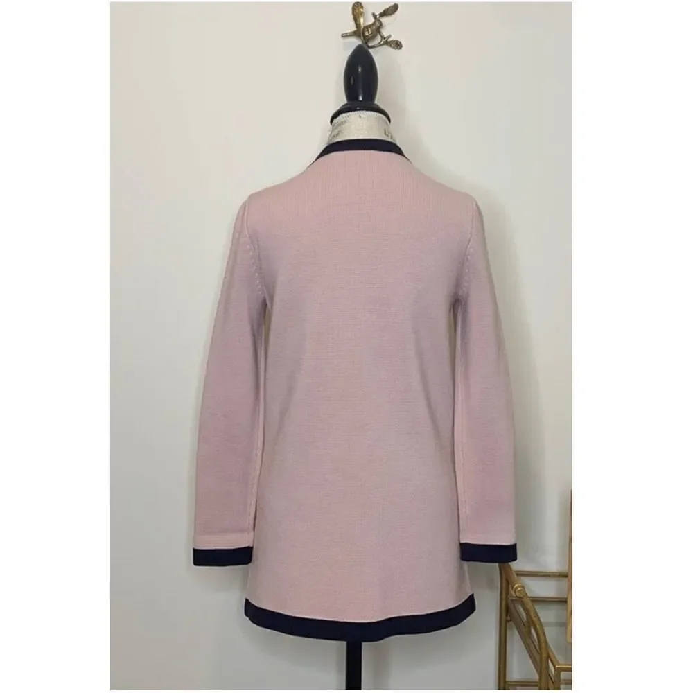 TORY BURCH EUC Kendra Pearl Button Sweater Wool Jacket MEDIUM